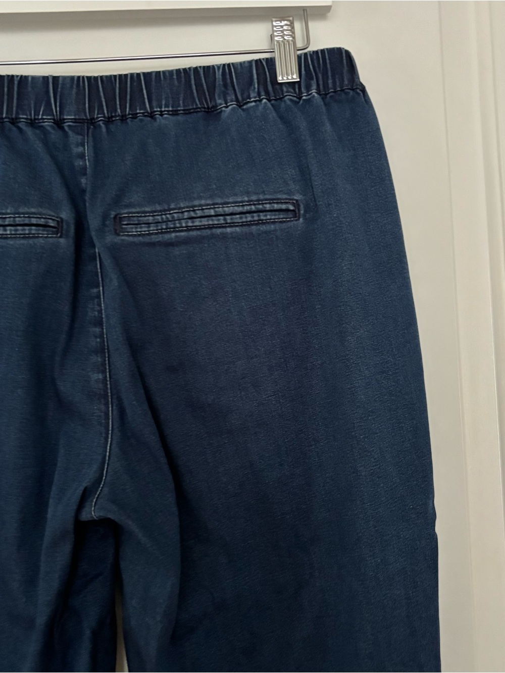 NYDJ pull on wide leg jeans 8 mid rise stretch drawstring lift tuck technology - Picture 6 of 15
